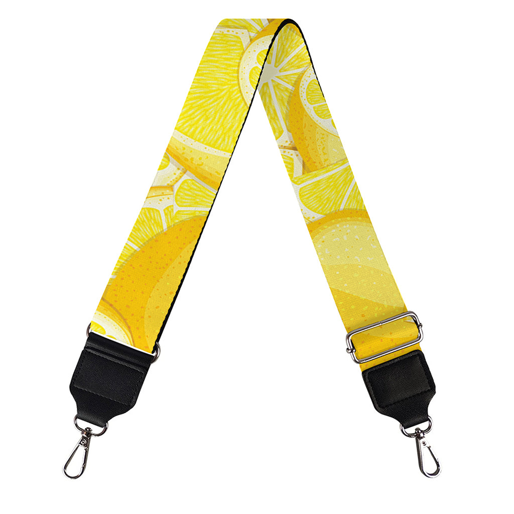 Yellow Lemon Pattern Print Bag Strap