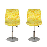 Yellow Lemon Pattern Print Bar Stool Covers