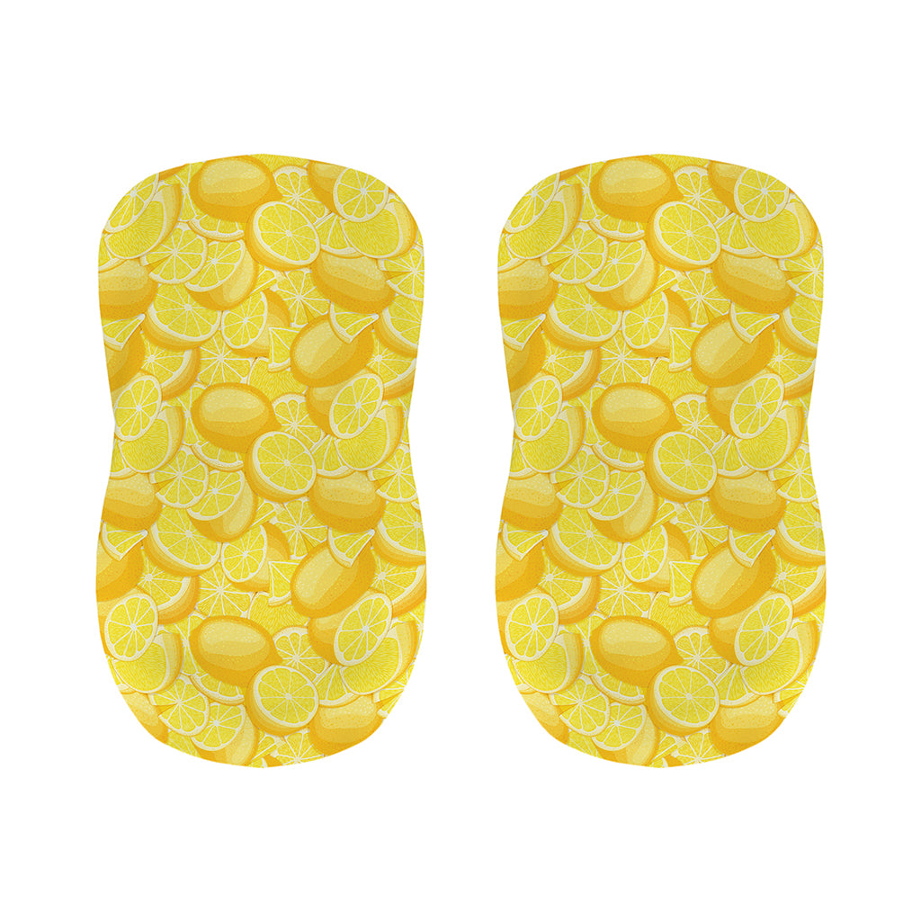 Yellow Lemon Pattern Print Bar Stool Covers