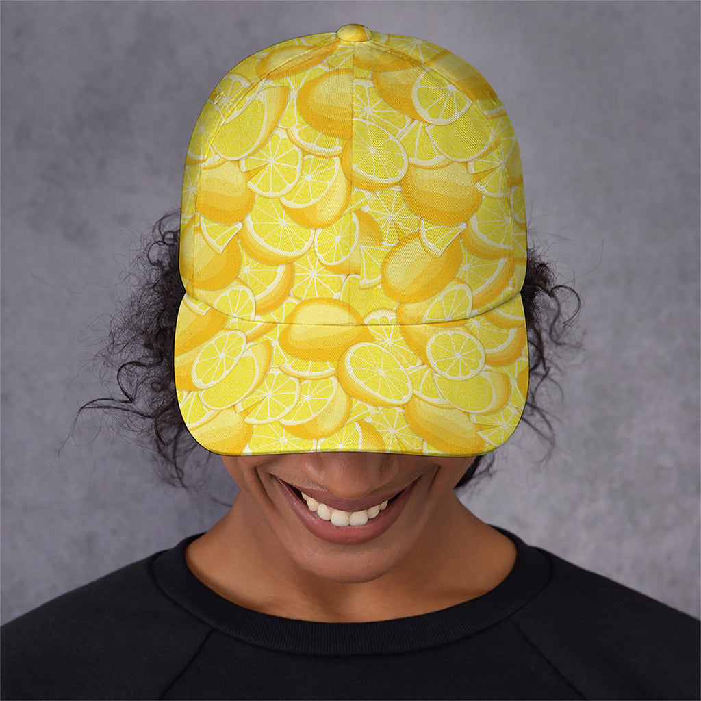 Yellow Lemon Pattern Print Baseball Cap