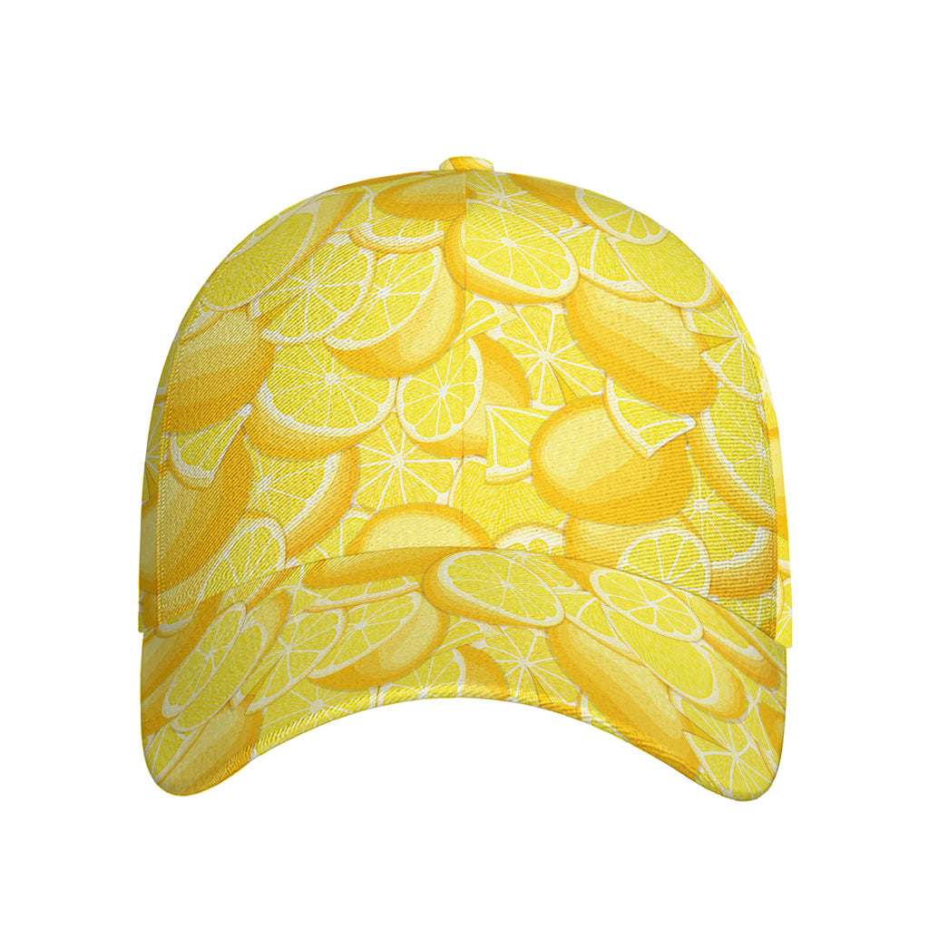 Yellow Lemon Pattern Print Baseball Cap