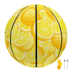 Yellow Lemon Pattern Print Basketball