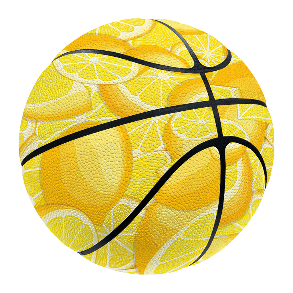 Yellow Lemon Pattern Print Basketball