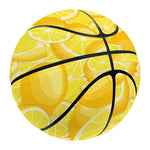 Yellow Lemon Pattern Print Basketball