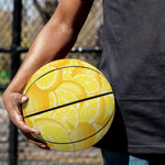 Yellow Lemon Pattern Print Basketball