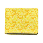Yellow Lemon Pattern Print Bifold Wallet