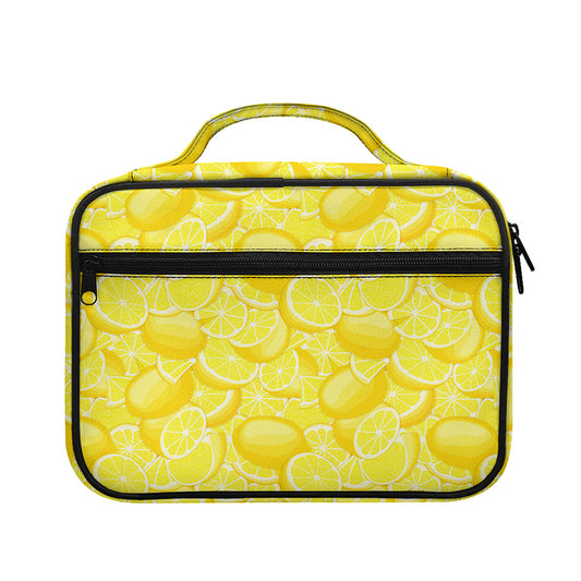 Yellow Lemon Pattern Print Briefcase Bible Bag