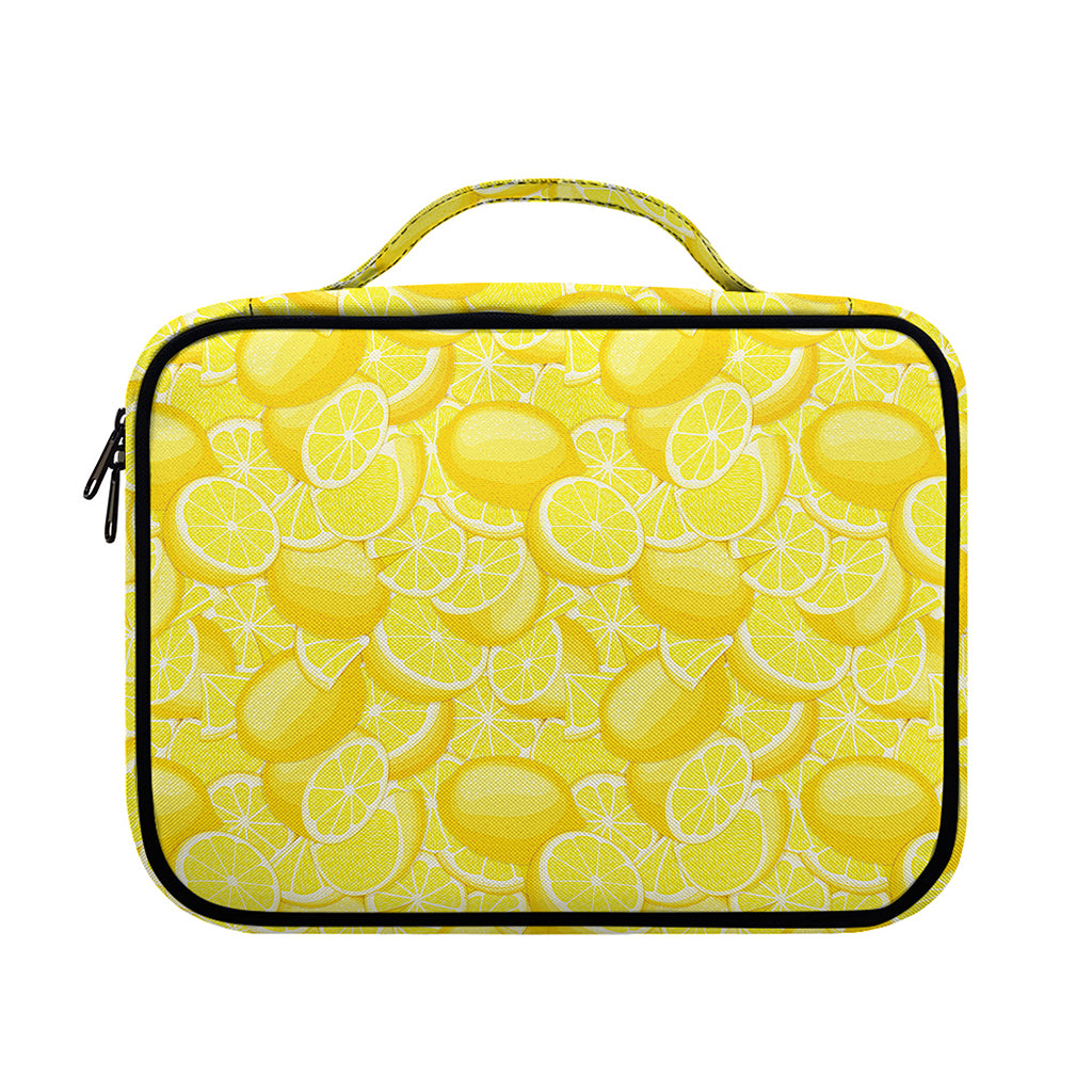 Yellow Lemon Pattern Print Briefcase Bible Bag