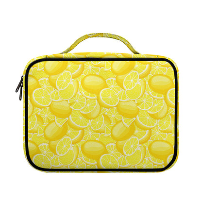 Yellow Lemon Pattern Print Briefcase Bible Bag