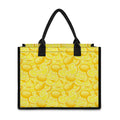 Yellow Lemon Pattern Print Canvas Tote Bag