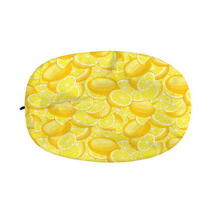 Yellow Lemon Pattern Print Car Side Mirror Covers
