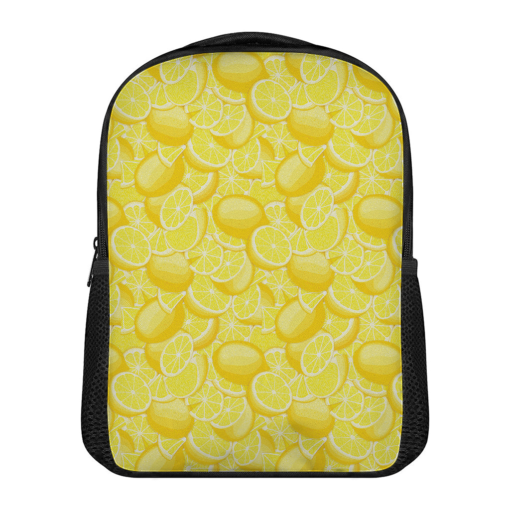 Yellow Lemon Pattern Print Casual Backpack