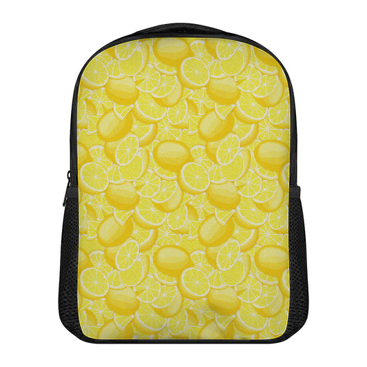 Yellow Lemon Pattern Print Casual Backpack