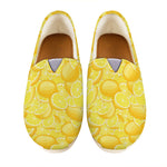 Yellow Lemon Pattern Print Casual Shoes