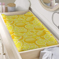 Yellow Lemon Pattern Print Changing Pad Cover