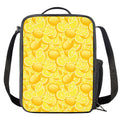 Yellow Lemon Pattern Print Crossbody Lunch Bag