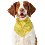 Yellow Lemon Pattern Print Dog Bandana