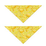 Yellow Lemon Pattern Print Dog Bandana