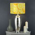 Yellow Lemon Pattern Print Drum Lamp Shade