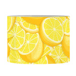 Yellow Lemon Pattern Print Drum Lamp Shade