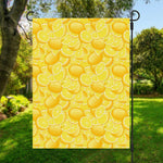 Yellow Lemon Pattern Print Garden Flag