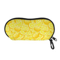 Yellow Lemon Pattern Print Glasses Case
