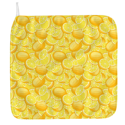 Yellow Lemon Pattern Print Hand Towel