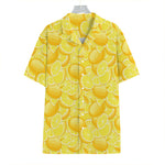 Yellow Lemon Pattern Print Hawaiian Shirt