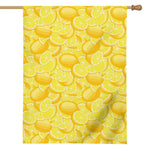 Yellow Lemon Pattern Print House Flag