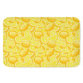Yellow Lemon Pattern Print Indoor Door Mat