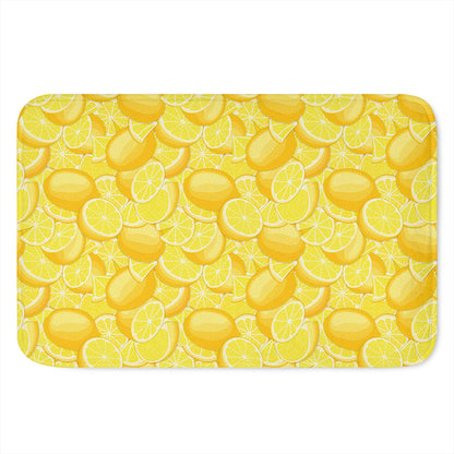Yellow Lemon Pattern Print Indoor Door Mat