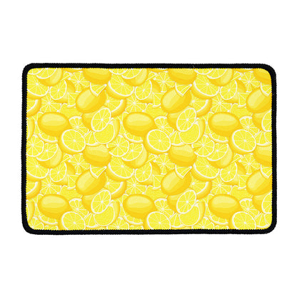 Yellow Lemon Pattern Print Kitchen Mat