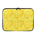 Yellow Lemon Pattern Print Laptop Sleeve
