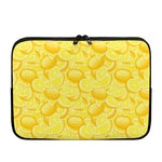 Yellow Lemon Pattern Print Laptop Sleeve