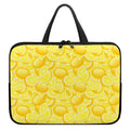Yellow Lemon Pattern Print Laptop Sleeve With Handle