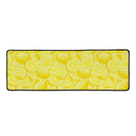 Yellow Lemon Pattern Print Long Kitchen Mat