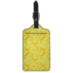 Yellow Lemon Pattern Print Luggage Tag