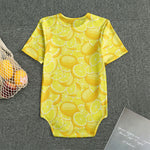 Yellow Lemon Pattern Print Men's Bodysuit