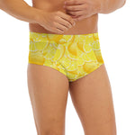 Yellow Lemon Pattern Print Men's Briefs