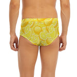Yellow Lemon Pattern Print Men's Briefs