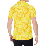 Yellow Lemon Pattern Print Men's Shirt