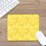Yellow Lemon Pattern Print Mouse Pad