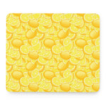 Yellow Lemon Pattern Print Mouse Pad
