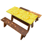 Yellow Lemon Pattern Print Picnic Table Cover