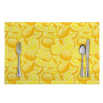 Yellow Lemon Pattern Print Placemat
