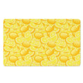 Yellow Lemon Pattern Print Polyester Doormat