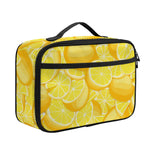 Yellow Lemon Pattern Print Portable Lunch Bag