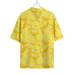 Yellow Lemon Pattern Print Rayon Hawaiian Shirt