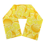 Yellow Lemon Pattern Print Scarf