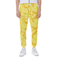 Yellow Lemon Pattern Print Joggers